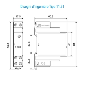Relais de commutation crépusculaire Finder 1NO 16A 250V AC miniature pour le contrôle des lampes - Product Image 4