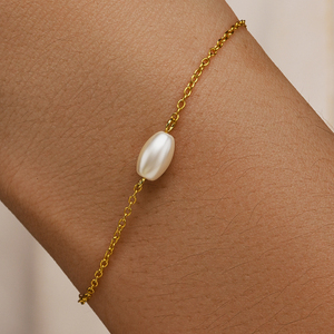 Bracelets en argent sterling 925 CANNER Gold Simple avec perles et zircons pour femmes - Product Image 5