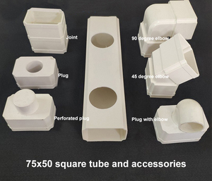 <span class=keywords><strong>75</strong></span>*50 100*50 110*50 tapa de extremo de enchufe codo recto PP blanco negro a través de canal de crecimiento para invernadero cultivo hidropónico S - Product Image 3