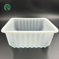 Récipient alimentaire blanc PP plateaux stérilisables à haute température cornue en plastique PP plateau pour plats cuisinés