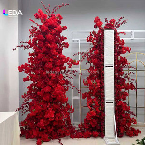 Handmade <b>Red</b> Artificial Flower Arch New Design Floral Arrangement Backdrop for Valentine's Day Soft Elegant Decoration - Product Image 6