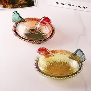 โหลแก้วใส่ขนมไก่สุดสร้างสรรค์สำหรับเก็บและภาชนะใส่อาหาร - Product Image 2