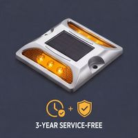 OEM ODM Balise routière réfléchissante en alliage d'aluminium à double face, alimentée par énergie solaire et LED, pour la sécurité des bords de voie et des allées