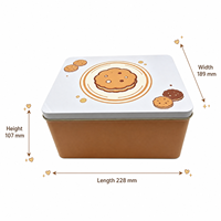 Boîte rectangulaire en fer blanc avec couvercle et base pour jouets, biscuits, bonbons, poupées, avec impression personnalisée, commandes en gros OEM ODM