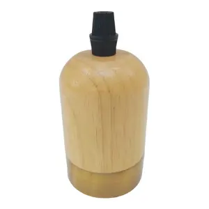<span class=keywords><strong>Vintage</strong></span> Retro Zoccolo Del Supporto Della Lampada E27 Base In Legno Lampadina Zoccolo Della Lampada Del Supporto Con Il Supporto Della Lampada In Legno di Legno CE - Product Image 1
