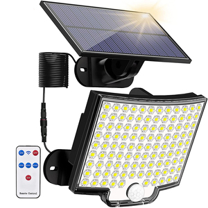 Luces solares de exterior impermeables, 106 LED, 3000LM, divididas, con Sensor de movimiento - Product Image 1