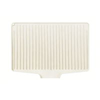 Tapis de séchage en silicone pour cuisine, égouttoir en silicone pour bols et vaisselle, support isolant incliné pour vaisselle, planche de drainage rayée