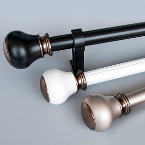 Promotion Aluminium Alloy Heavy Duty Hotel Cheap Metal Extendable Double <b>Curtain</b> Rings Rods - Product Image 3