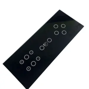 Smart touch control wall switch tempered panel cover glass