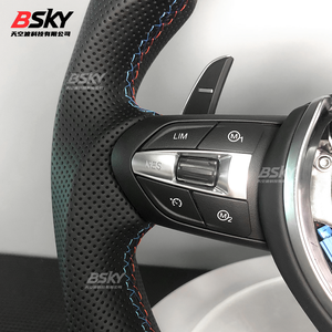 Volante cosido para <span class=keywords><strong>BMW</strong></span> <span class=keywords><strong>Sport</strong></span> Tricolor, adecuado para E70 E90 E92 F01 F10 F15 F20 F30 F40 F52 - Product Image 4