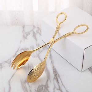 คีมหนีบสลัดโลหะแนวยุโรปสำหรับบุฟเฟ่ต์เค้กและอาหาร - Product Image 1