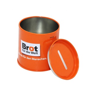 <span class=keywords><strong>Caja</strong></span> Redonda <span class=keywords><strong>de</strong></span> Metal Personalizada al por Mayor con Ranura para Monedas, Almacenamiento Versátil para Donaciones, Ahorros y Regalos Promocionales - Product Image 1