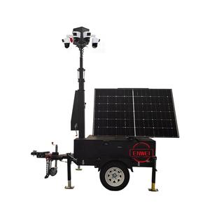 Remorque <span class=keywords><strong>solaire</strong></span> mobile avec panneaux solaires pliables et mât manuel de 6 m pour chantier de construction - Product Image 5