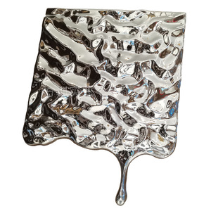 Decoración de pared irregular de acero inoxidable, arte de pared contemporáneo de metal para decoración de interiores - Product Image 5