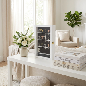 Présentoir mural de luxe personnalisé pour bouchons de vin, vitrine avec porte en verre pour accessoires de bar et cadeaux - Product Image 5