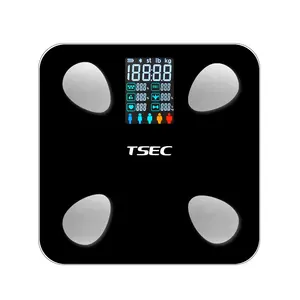 TSEC LEAONE APP FL565 더 큰 LCD 디스플레이 29 데이터 측정 APP BMI 계량 기계 분석 건강 척도