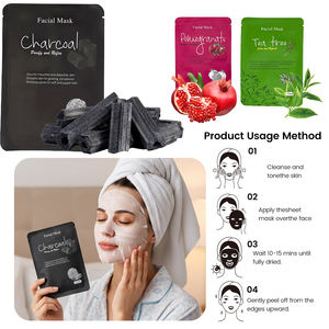 Masques en <span class=keywords><strong>tissu</strong></span> de charbon de bois <span class=keywords><strong>hydratant</strong></span> OEM ODM disponible en usine - Product Image 2