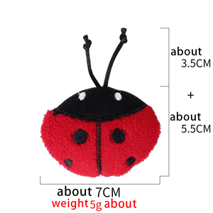 Wholesale Custom Pet Dog Chew <b>Toy</b> Cute Insect Shape Bee and <b>Ladybird</b> Small <b>Toys</b> Pet Soft Stuffed Plush Cat Nip Cat Dog <b>Toy</b> - Product Image 2