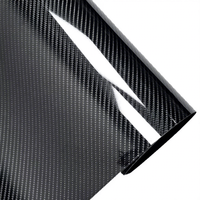 Rouleau de film en fibre de carbone 6D argenté de 1,52*18M, autocollant pour tableau de bord de voiture sport, décalcomanie de logo/emblème, autocollants de changement de couleur