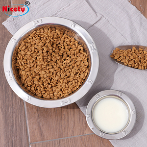 وعاء طعام للحيوانات الأليفة صديق للبيئة من الفولاذ المقاوم للصدأ بأحجام متعددة للحيوانات الصغيرة والكبيرة، تصميم دائري للقطط والحيوانات، مناسب للسفر - Product Image 2