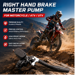 Nouvelle pompe de frein droite en aluminium HBS pour <span class=keywords><strong>moto</strong></span> / VTT / UTV - Product Image 1