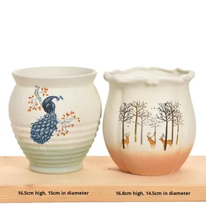 Moderne coréen 2 pièces ensemble <span class=keywords><strong>rebord</strong></span> de <span class=keywords><strong>fenêtre</strong></span> fleur en pot porte-plante succulente Cactus Pot décoration pour étagères en gros - Product Image 5