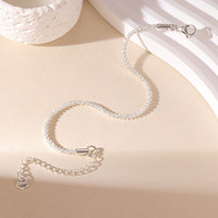 Bracelet Ciel Étoilé en Acier Inoxydable Plaqué Argent, Design Simple et Élégant, Étanche et Inaltérable pour Femme TGSL4338