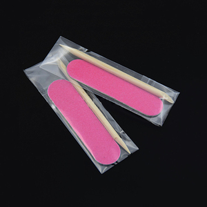 Ensemble de manucure professionnel à bas <span class=keywords><strong>prix</strong></span>, mini lime à ongles colorée et bâton en bois orange pour application d'autocollants à ongles en stock - Product Image 4