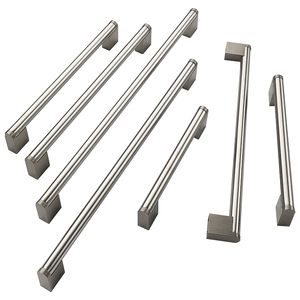 Poignées de meuble en acier inoxydable 304, barres solides, extrémités en alliage de zinc, boutons de tiroir et de placard - Product Image 5