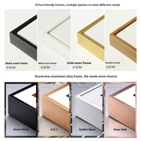 Nouvelle Peinture Murale Abstraite Moderne 2026 sur Toile avec Cadre en Alliage d'Aluminium Noir – Décoration Haut de Gamme pour Salon et Chambre