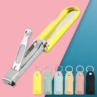 Porte-clés coupe-ongles ensemble avec étui en cuir coupe-ongles et coupe-ongles outil gaine coupe-ongles housse de protection
