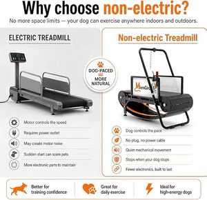 Tapis roulant pour chien auto-alimenté en alliage d'aluminium, sans électricité, vitesse réglable, fonctionnement silencieux, frein, conception de traîneau large pour l'entraînement - Product Image 2