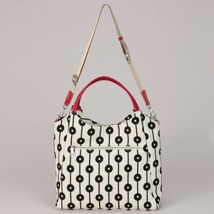 Geometric pattern jacquard shoulder bag ladies modern style shoulder bag polyester fiber cowhide shoulder bag - Product Image 1