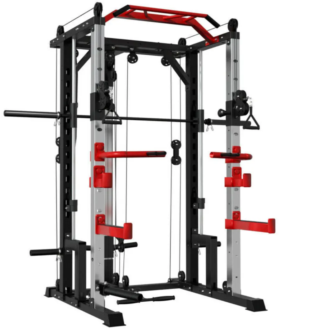 Sport Indoor Home Gym kommerzielle Doppel-Cross-Cable-Maschine Power Rack Fitness-Artikel multifunktionaler Trainer Smith-Maschine