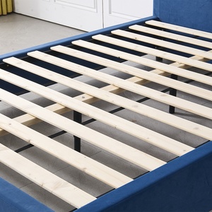 Sang trọng rắn gỗ thiết kế khung giường hiện đại vua Kích thước bọc giường cao headboard Set Kích thước sản xuất bán buôn - Product Image 4