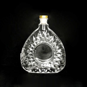 Botellas de Vidrio Transparentes para Vino y <span class=keywords><strong>Vodka</strong></span> con Forma Única, 250 ml, 500 ml, Botellas de Vidrio de Cristal para <span class=keywords><strong>Vodka</strong></span> - Product Image 1