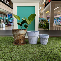 Pots de fleurs en argile fibreuse multicolores les plus vendus, pots de plantation de jardin d'extérieur, biodégradables, écologiques, durables, avec trou de drainage
