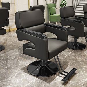 Sillón de Barbería Moderno Hidráulico, Silla de Estilismo para Salón, Asiento Tapizado para Peluquería con Reposapiés para Barbería - Product Image 4