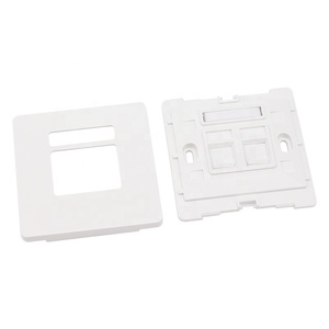 Plaque murale RJ45 double jack Keystone ABS de type 86, couleur blanche, câblage réseau, télécommunications - Product Image 6