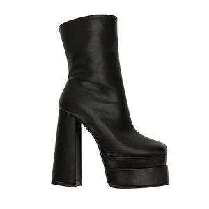 2023 Spot Supply Fashion Thick Heel Waterproof Platform Heightened Nude <b>Boots</b> Comfortable High Heel Ankle <b>Boots</b> - Product Image 4
