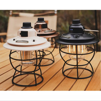 Lampe de camping portable, lampe de tente vintage, rechargeable par USB, étanche, rétro, lampe LED de camping en plein air