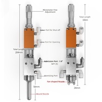 Tête de distribution à valve de pulvérisation pour machines de revêtement, pour la distribution de colle de précision et la peinture à triple protection, à atomisation circulaire