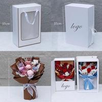 BH Creative Hadiah Hari Valentine Hari Ibu untuk Pacar, Kotak Buket Bunga Mawar Abadi, untuk Acara Mewah