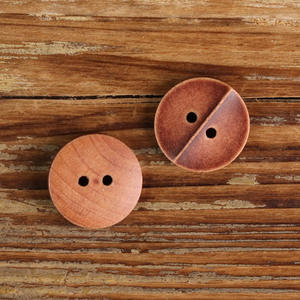 Botones de Madera Vintage para Ropa Infantil, Redondos, Marrón <span class=keywords><strong>Rojizo</strong></span> Natural, con Dos Ojales y Decoración de Encaje, Patrón Cuadrado y Rectangular, al por Mayor - Product Image 3