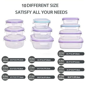 Para IKOO, <span class=keywords><strong>2</strong></span> compartimentos, contenedores de preparación de comidas de vidrio, fiambrera para microondas con bolsa para almacenamiento de alimentos - Product Image 2