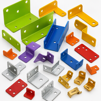 Support d'angle en L, Z, U en tôle estampée sur mesure, quincaillerie de montage, anodisé coloré, revêtement en poudre, multi-types, OEM