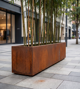 Kit de jardinière surélevée moderne en acier Corten, bac de plantation modulaire, montage facile, jardinière pour légumes pour l'aménagement paysager - Product Image 3