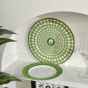 Nouvel ensemble de vaisselle en porcelaine de style européen vert - Product Image 4