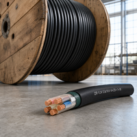 Câble d'alimentation en cuivre YJV 3 conducteurs 0,6/1 kV isolé XLPE gaine PVC 3x25 3x35 3x50 mm² pour distribution en bâtiment