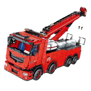 Nueva Aplicación de juguete Control remoto camión de remolque vehículo Jumbo bloques de construcción ABS plástico ladrillos molde King 19008 Technic para niños adultos